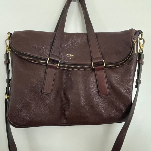 Fossil Leather Satchel - Picture 3 of 7